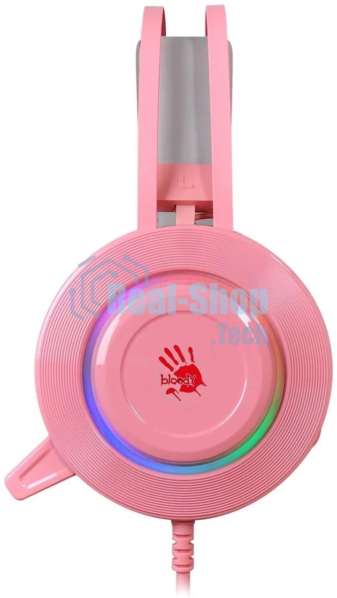 Гарнитура проводная с микрофоном A4 Bloody G521 розовый 2.3м мониторные USB оголовье (G521 (PINK))