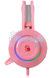 Гарнитура проводная с микрофоном A4 Bloody G521 розовый 2.3м мониторные USB оголовье (G521 (PINK))