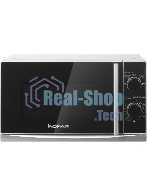 Микроволновая печь home HMM207ES черный/серебристый, 20 л, 700 Вт, переключатели - поворотный механизм