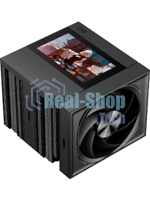 Кулер для процессора PCCooler RZ820 Display BK (290W, 4-pin PWM, LED, 169mm, Al/Cu, 8x6mm, 1x140mm + 1x150mm, 71.9/78.7CFM, 27.1/35.8dBA, 1500/2500RPM, S: 1851/1700/1200/115X/20XX, AM5/AM4, black)