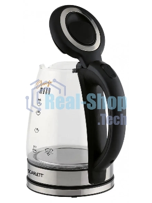 Чайник электрический Scarlett SC-EK27G36 1.8л. 1800Вт черный (корпус: стекло)