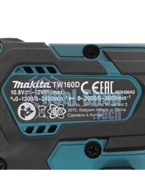 Гайковерт Makita TW160DZ аккум. патрон:квад.3/8