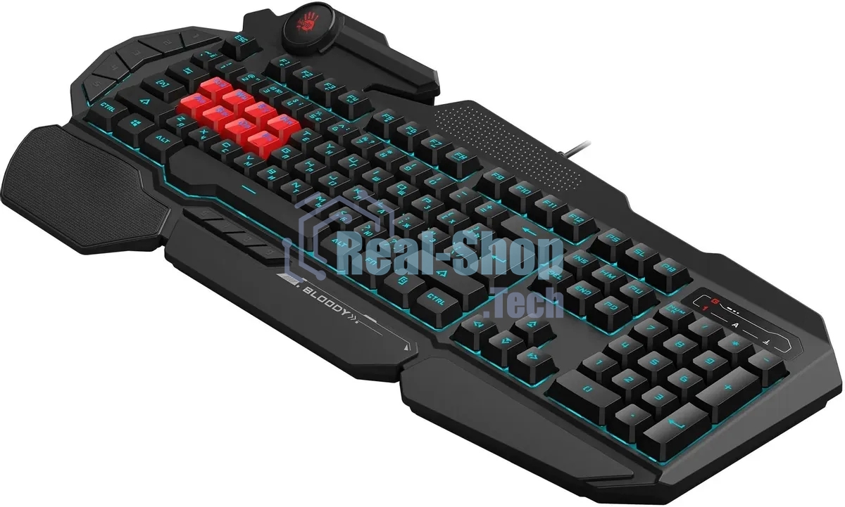 Клавиатура A4Tech Bloody B318 черный USB Multimedia Gamer LED (подставка для запястий)