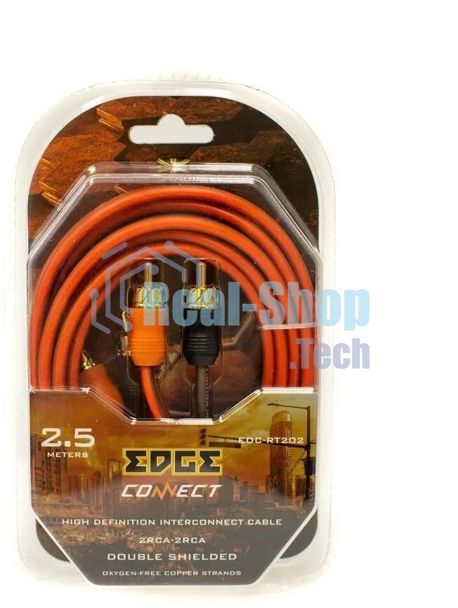 Кабель EDGE EDC-RT202 межблочный медный 2RCA-2RCA - 2.5м