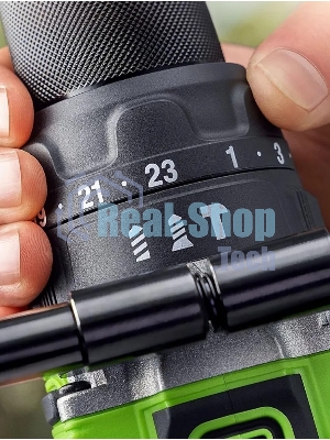 Дрель-шуруповерт аккумуляторная Greenworks GD24DD140 24V, 70/140Нм,Anti-kickback,2х4Ач,ЗУ,кор 3707607CUD