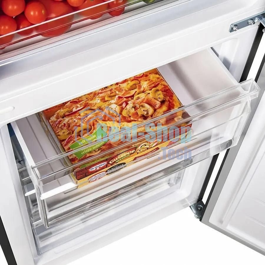 Холодильник Maunfeld MFF185SFSB черный мат. двухкамерный 211/104л морозилка снизу