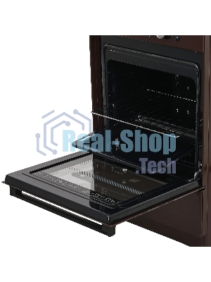 Плита газовая De Luxe 5040.32Г (КР) ЧР 014 коричневый, конфорок 4 шт, духовка 46 л, 50 см x 85 см x 50 см