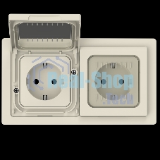 Рамка 2-местная IP55 Рпро-2-55-ФлСл сливочный FLITE