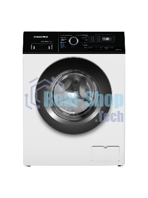 Стиральная машина c инвертором и паром Maunfeld MFWM127IWHD белый, загрузка фронтальная 7 кг, 1200 об/мин, класс: A+++