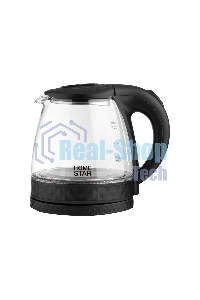 Чайник электрический Homestar HS-1053 1.2л. стекло, пластик, черный