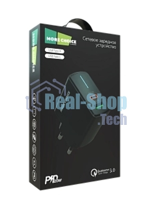 Сетевое зарядное устройство MORE CHOICE NC61 СЗУ 1USB+1USB-C 3.0A PD 20W+QC3.0 быстрая зарядка черный
