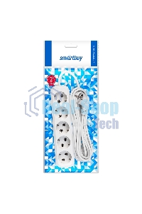 Удлинитель Smartbuy, 5 гнезд 7 метров 16А/3,5 кВт с заземлением ПВС 3х1,0 (SBE-16-5-07-Z)