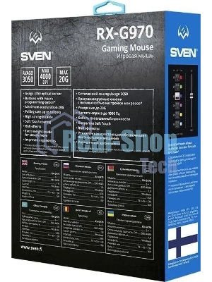 Мышь проводная SVEN RX-G970 черный, 4000 dpi, USB, кнопки - 7