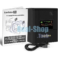 Источник бесперебойного питания ExeGate Smart LB-2200.LCD.AVR.8C13.USB / 2200 ВА / 1300 Вт / 8 x IEC 320 C13