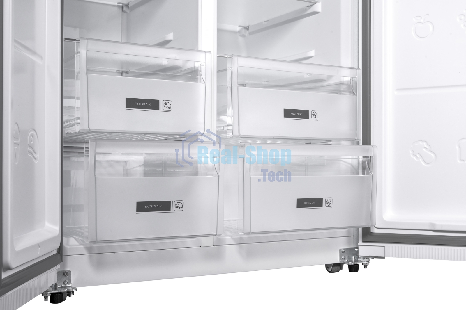 Холодильник Weissgauff WSBS 600 WG NoFrost Inverter 2-хкамерн. белый инвертер