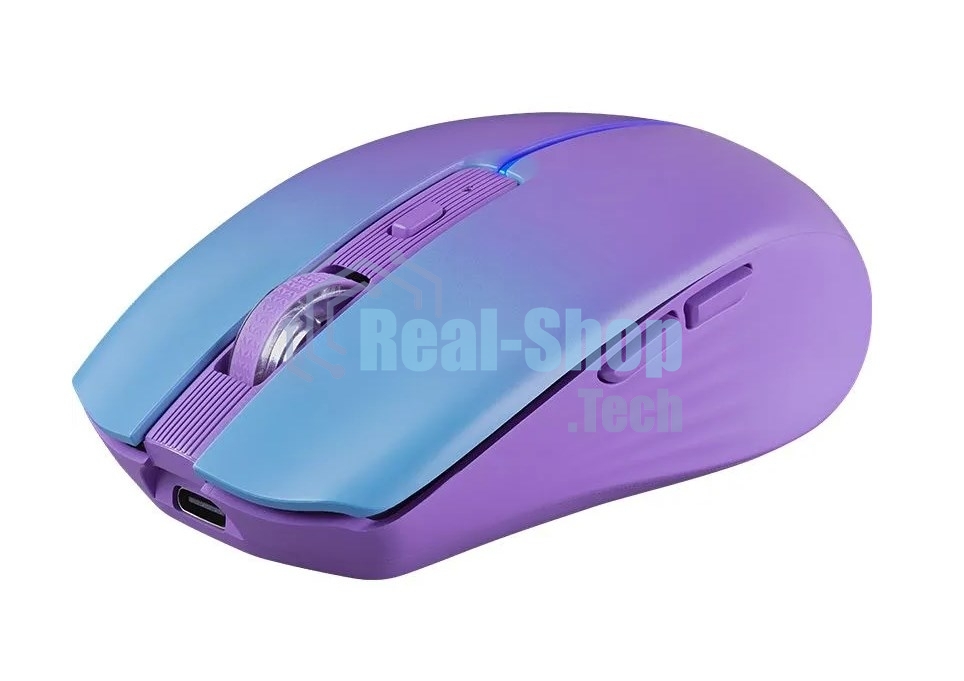 Мышь беспроводная Defender Mystery MM-301 фиолетовый, 1600 dpi, радиоканал, Bluetooth, USB, кнопки - 6