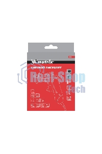 Клеевой пистолет Matrix, 7 мм, 15 (60) Вт, 8 г/мин