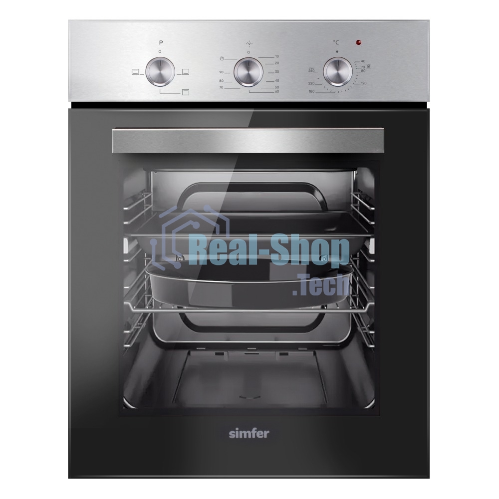 Электрический духовой шкаф Simfer B4EM14016, встраиваемый, нержавеющая сталь