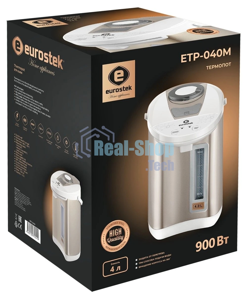 Термопот Eurostek ETP-040М 4 л, 900 Вт, бежевый