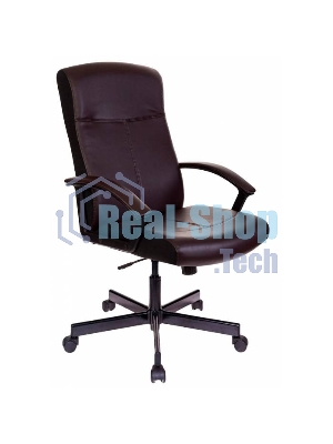 Кресло Бюрократ DOMINUS-BR коричневый/черный, экокожа
