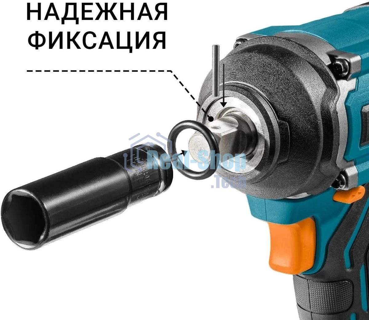 Гайковерт аккумуляторный Bort BSR-21U (2х4АЧ+ЗУ) 93418477 800 Нм, 0-2700 об/мин, акб Li-Ion, аккумуляторная система Makita 18V LXT 18 В, вес 1.4 кг