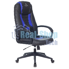 Кресло игровое Zombie 8 черный/синий искусственная кожа крестовина пластик