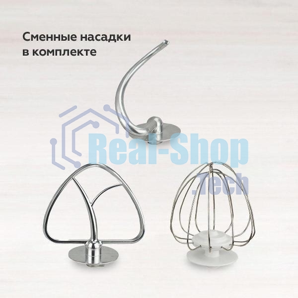 Планетарный миксер BQ MX520 White. Макс. мощность: 1600 Вт, Регулировка скорости: 6 скоростей + импульсный режим