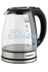 Чайник электрический Scarlett SC-EK27G36 1.8л. 1800Вт черный (корпус: стекло)