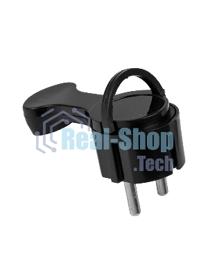 Вилка угловая плоская с/з черная 