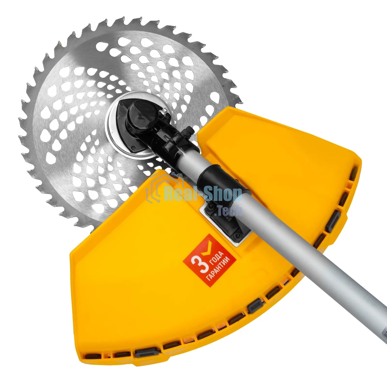 Триммер бензиновый Denzel DT-43E, 43 см3, неразъемная штанга, электростартер, состоит из 2 частей