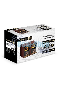Акустическая система 2.0 ExeGate Maestro SPS-590 (Активная, питание 220В, 2х3Вт, 30-18000Гц, темное дерево, Color Box)