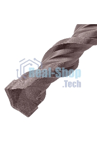 Бур по бетону Denzel двойная спираль, Cobalt W-tip, 16x310 мм, SDS PLUS