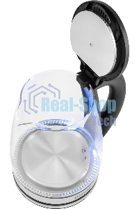 Чайник электрический Starwind SKG2114 1.8 л, 1800 Вт, черный/прозрачный корпус: стекло