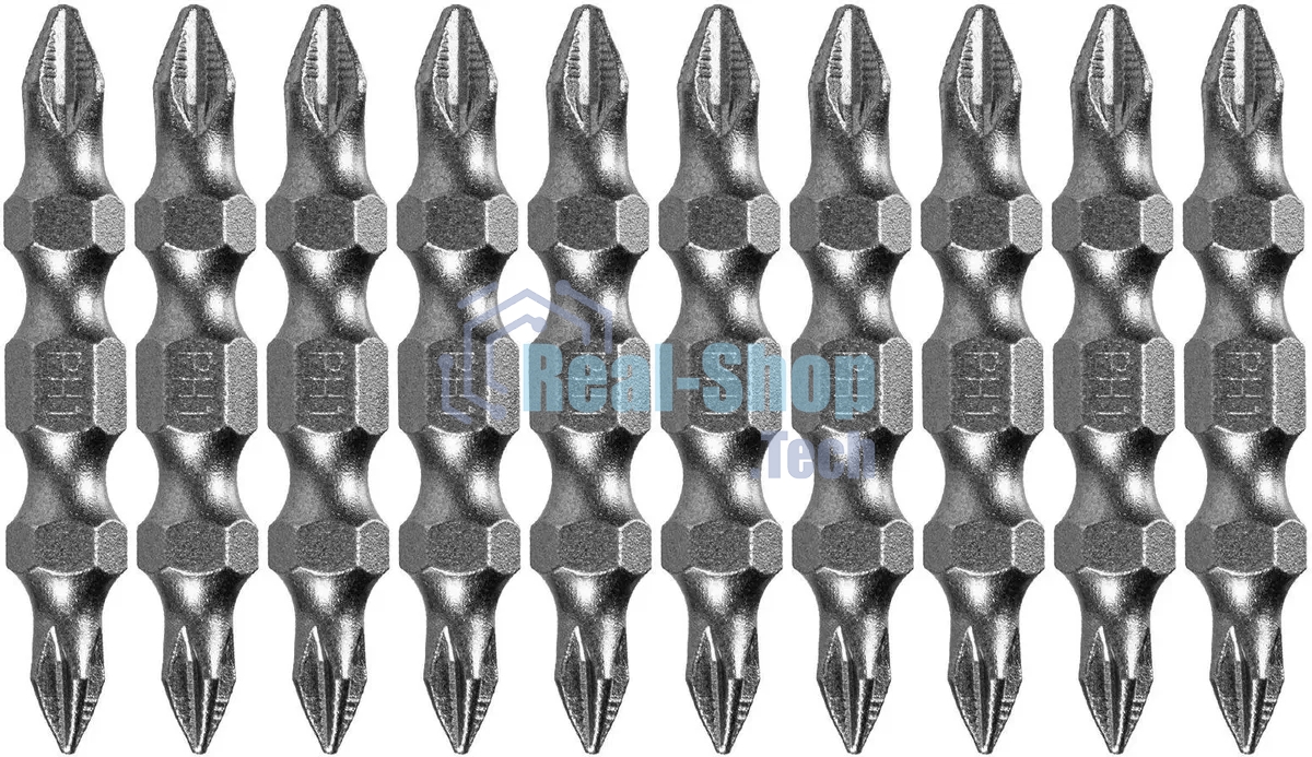 Набор бит Denzel двухстор., PH2-PH1х45 мм, сталь S2, 10 шт.