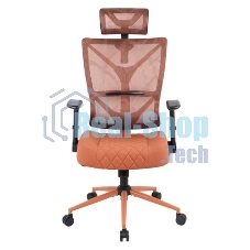 Кресло Chairman CH566 оранжевый, экокожа, 120 кг