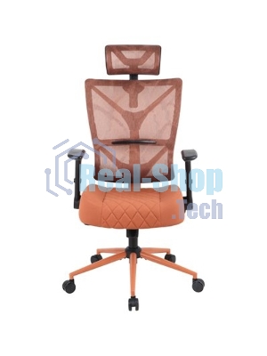Кресло Chairman CH566 оранжевый, экокожа, 120 кг