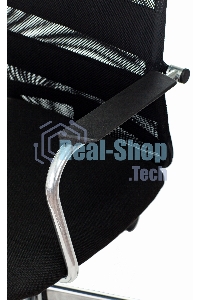 Кресло компьютерное Бюрократ KB-5M TW-01 3C11 черный, сетка/ткань, с подголов. крестовина металл хром