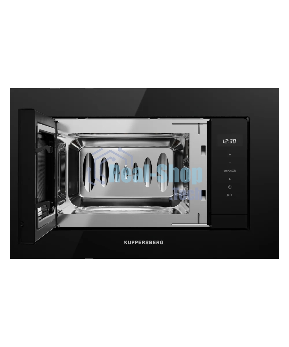 Встраиваемая микроволновая печь Kuppersberg HMW 622 B, ВхШхГ 390х595х315, объем 20 л, мощность 800 Вт, 5 уровней мощности, гриль, 6 автоматических программ, размораживание, сенсорное управление, черный