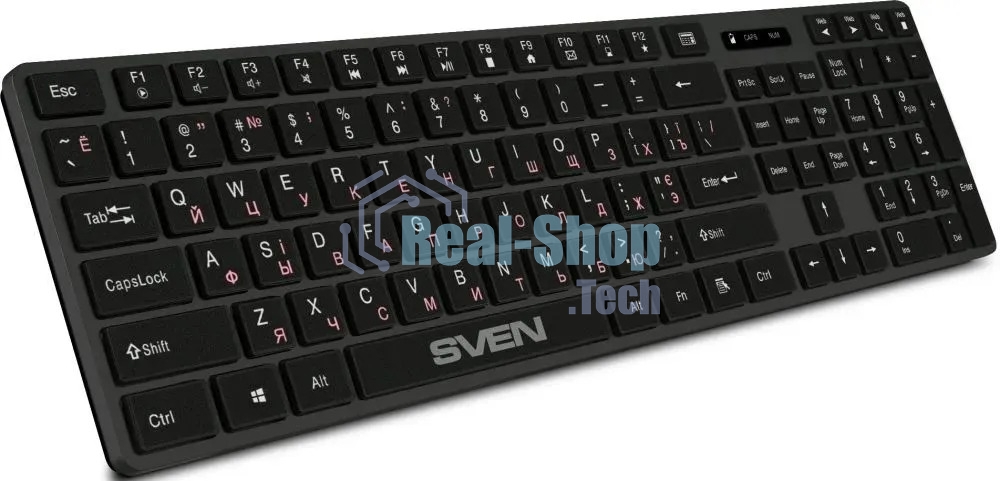 Клавиатура SVEN KB-E5300W беспроводная, радиоканал, чёрный