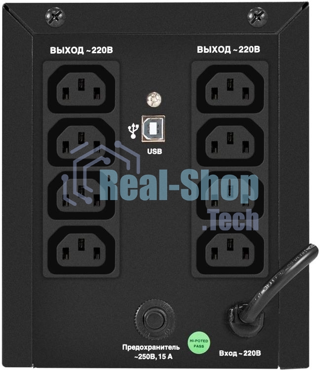 Источник бесперебойного питания ExeGate Smart LB-2200.LCD.AVR.8C13.USB / 2200 ВА / 1300 Вт / 8 x IEC 320 C13