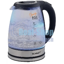 Чайник электрический Scarlett SC-EK27G36 1.8л. 1800Вт черный (корпус: стекло)