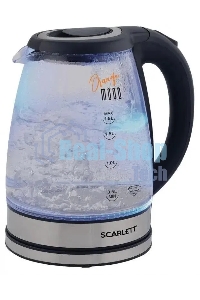 Чайник электрический Scarlett SC-EK27G36 1.8л. 1800Вт черный (корпус: стекло)