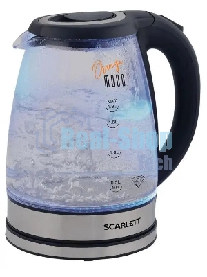 Чайник электрический Scarlett SC-EK27G36 1.8л. 1800Вт черный (корпус: стекло)