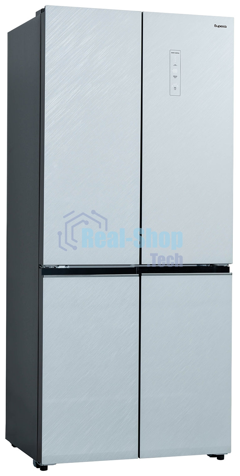 Холодильник Бирюса CD 496 TWG текстурированное белое стекло трехкамерный 334/162л морозилка снизу, NoFrost, Side by Side