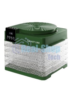 Сушилка для овощей и фруктов Galaxy Line GL 2630, зеленый, с электронным управлением, 450 Вт