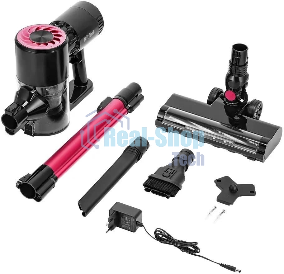 Пылесос Kitfort КТ-5291 300Вт черный/розовый