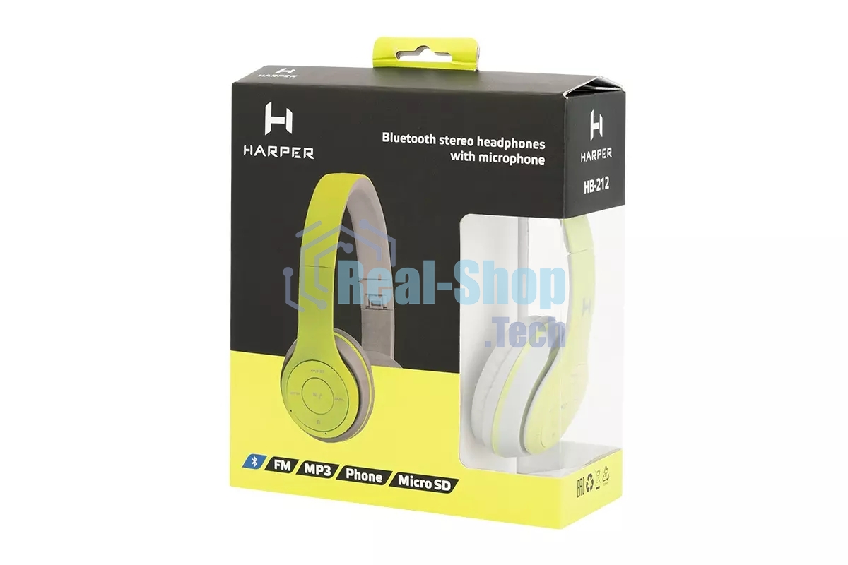 Гарнитура Harper HB-212, Bluetooth, накладные, зеленый