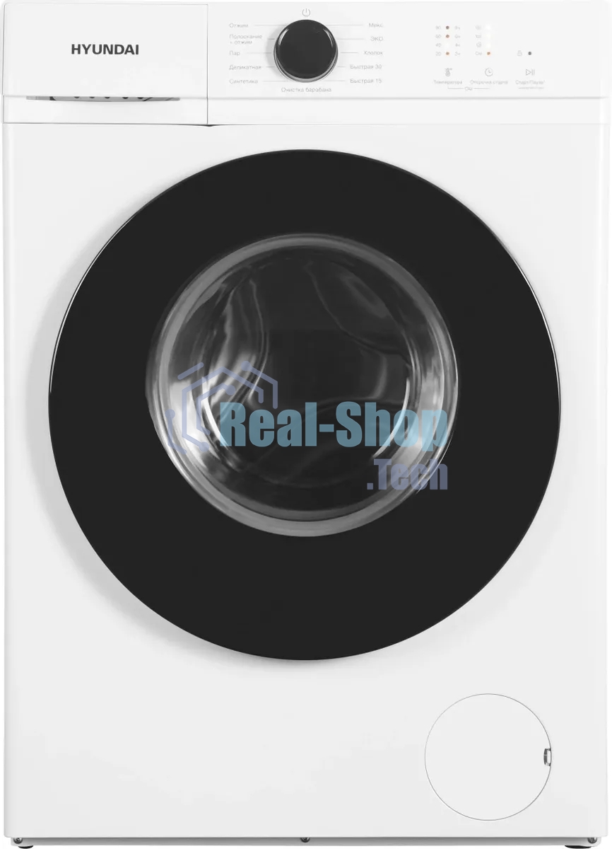 Стиральная машина Hyundai WME7212 белая, загрузка фронтальная 7кг, 1200 об/мин., класс: A