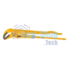 Трубный рычажный ключ №3 с изогнутыми губками Deli DL105267 560мм, раскрытие губок 0-67мм, сталь Cr-V