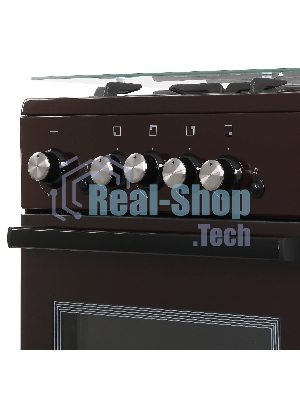 Плита газовая De Luxe 5040.32Г (КР) ЧР 014 коричневый, конфорок 4 шт, духовка 46 л, 50 см x 85 см x 50 см